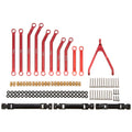 Axial 1/24 SCX24 6×6 Refit Kits Aluminum High Clearance Links Metal Driveshaft Set Red