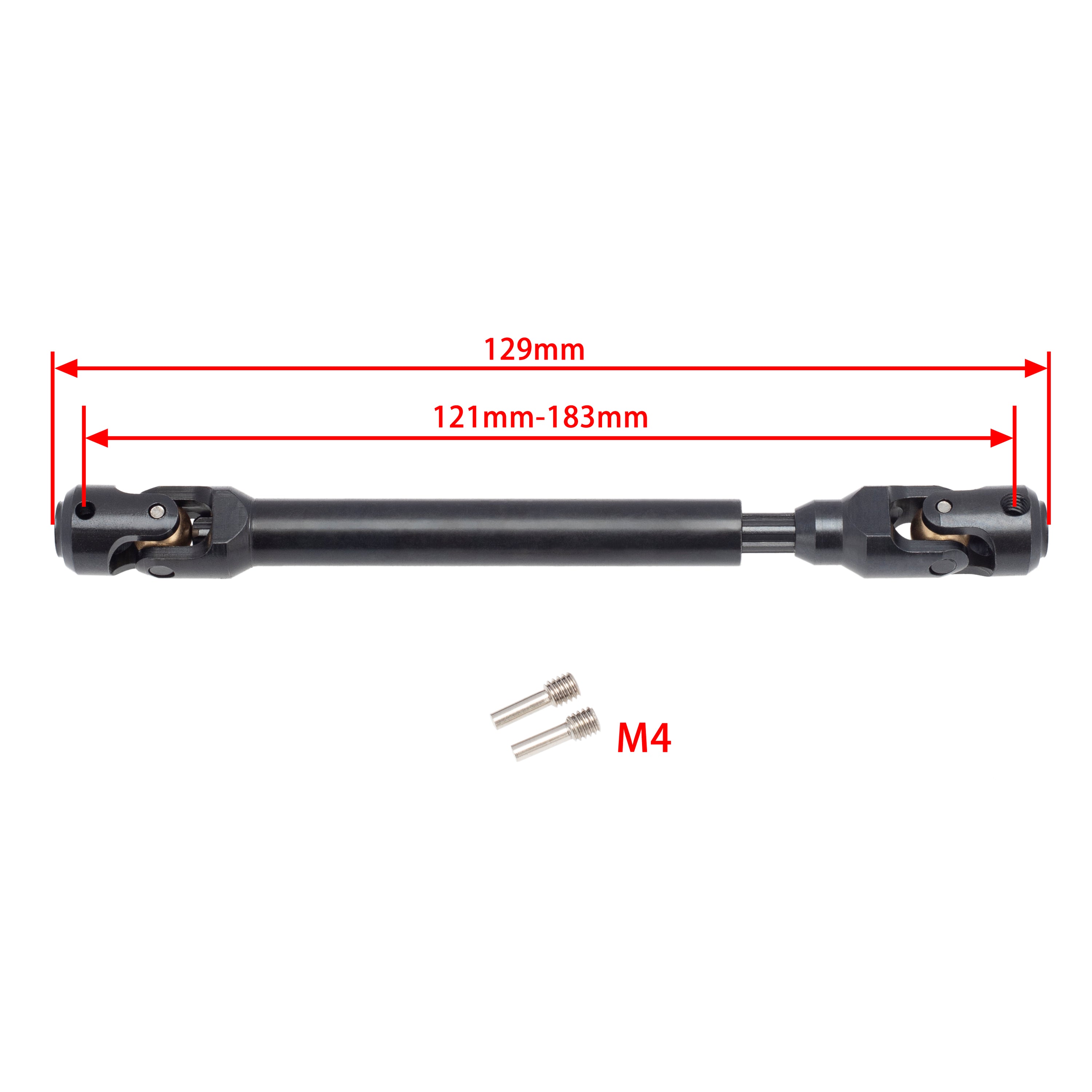 Meus Racing Internal Spline Universal Drive Shaft for TRX4 90046 Wrait