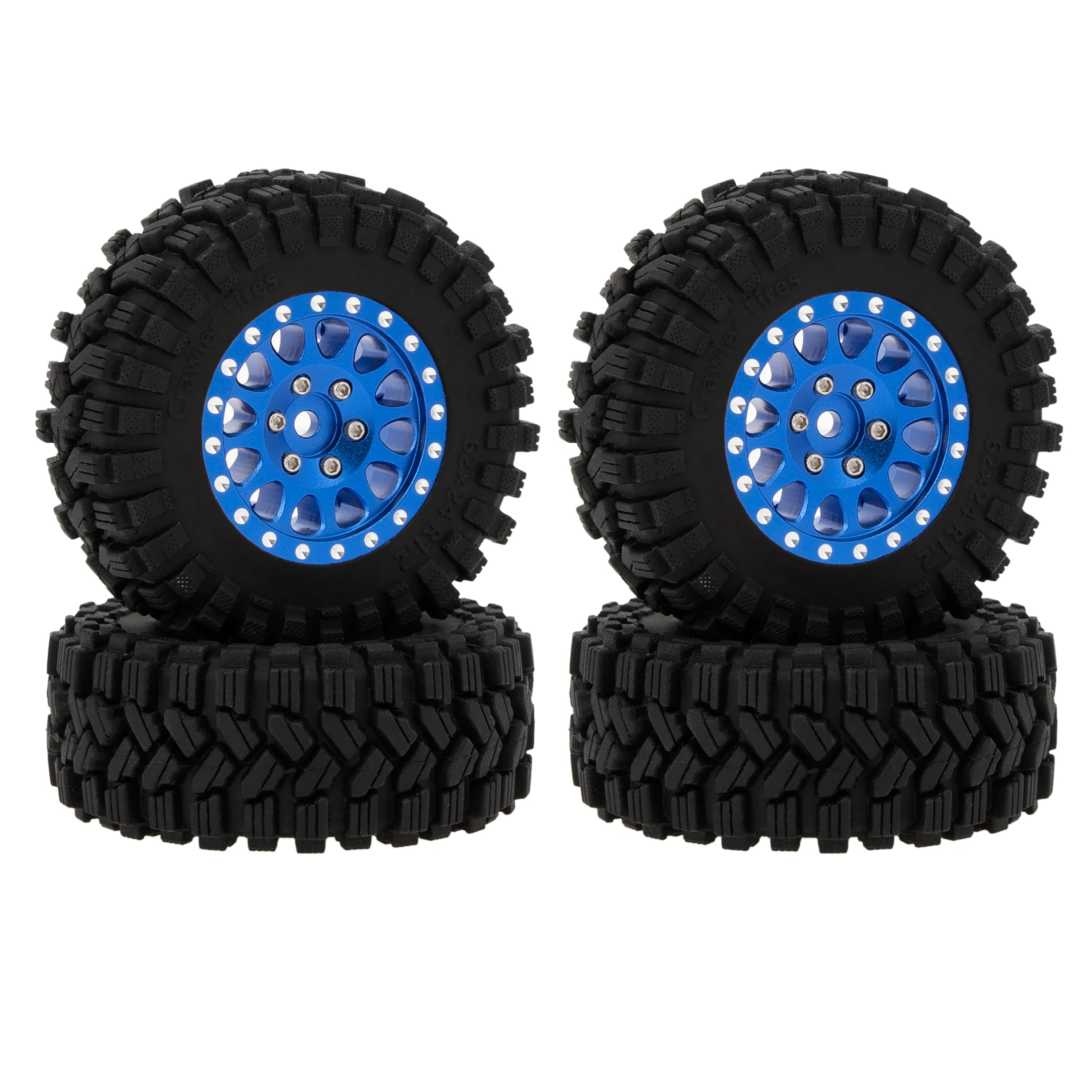 MEUS Racing RC Tires 1.2-inch Aluminium wheels for TRX4M SCX24 FCX24