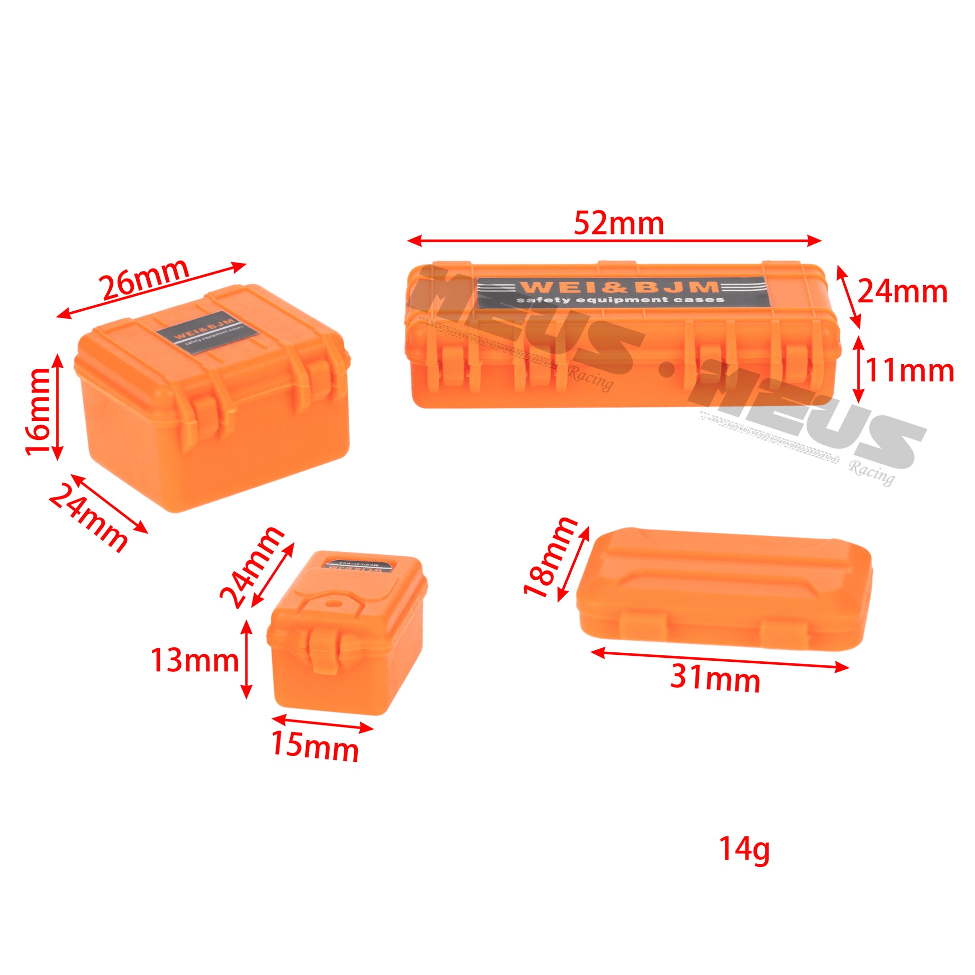 Orange RC Car Luggages size