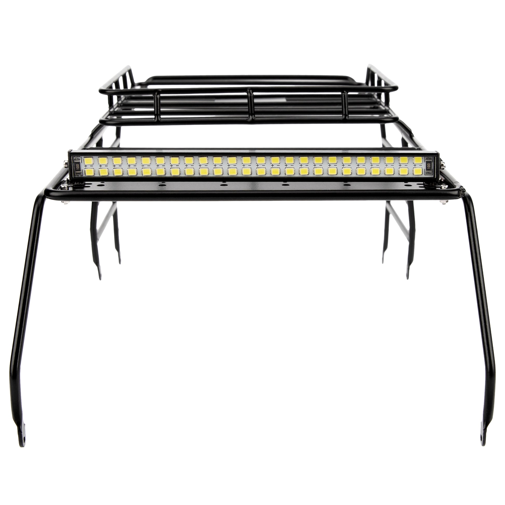 Meus Racing Rc Meus Racing Metal Roof Luggage Rack with 48 LED Lights for SCX10 JEEP