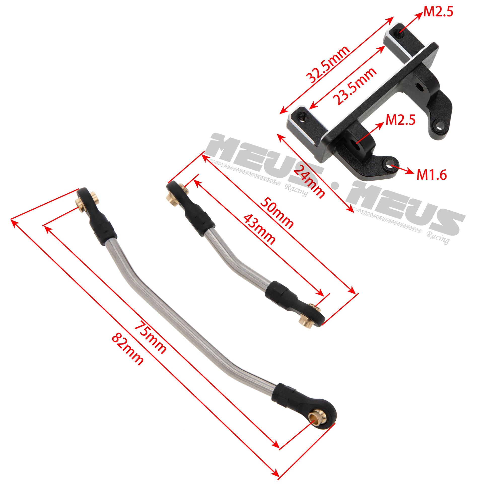 Supporto Servo in alluminio CNC TRX4M per 1/18 RC Crawler Supporto Servo in alluminio CNC TRX4M per 1/18 RC Crawler