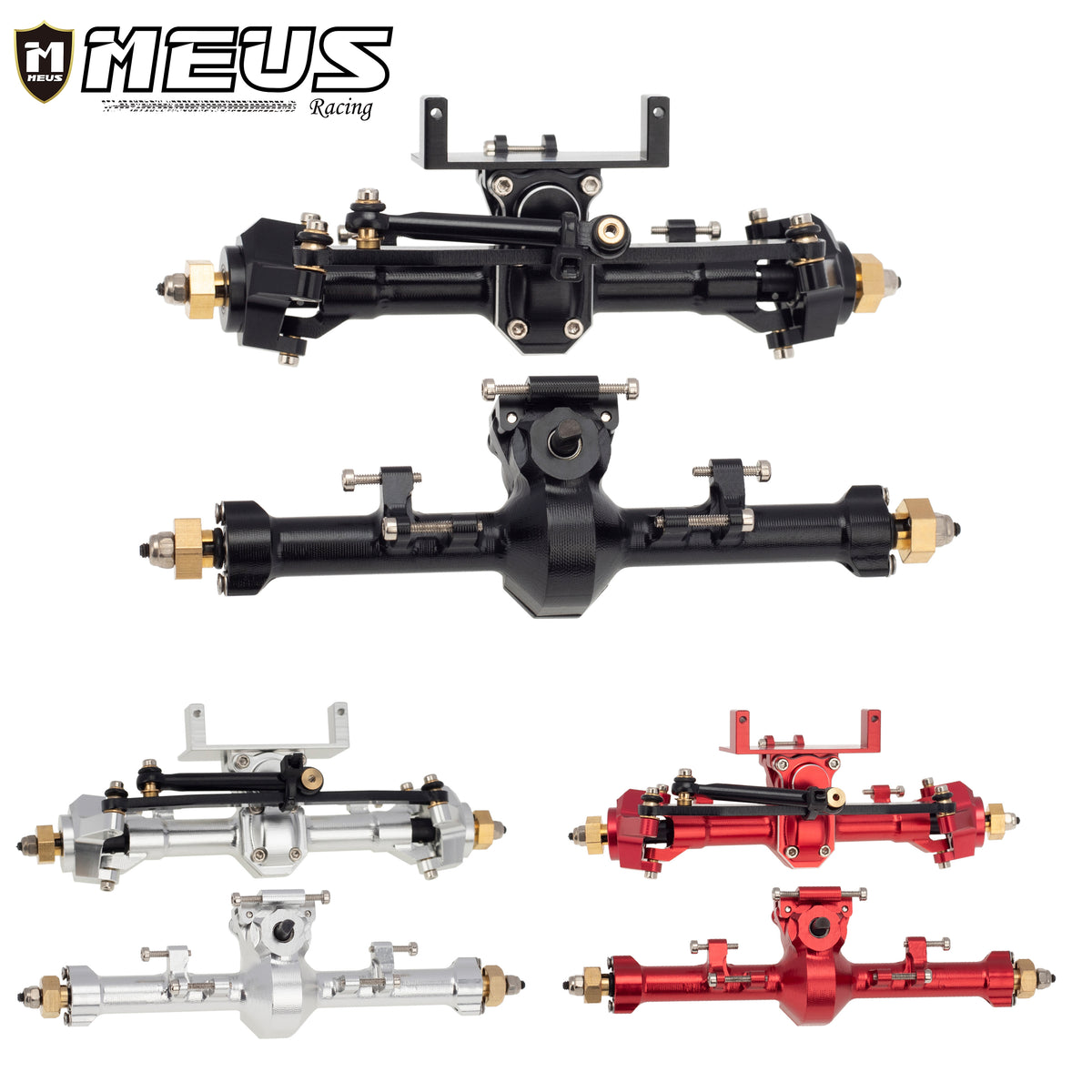 Axle Rccrawler Tires Meus Racing 1/24 RC Crawler Car CNC Aluminum Front and Rear Axle for A