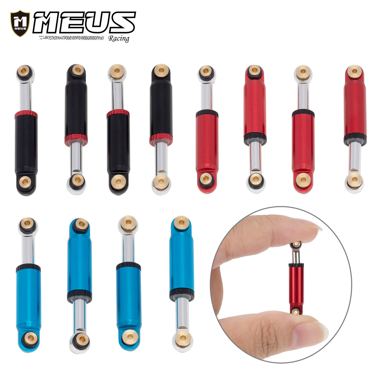 Meus Racing Metal Internal Spring Damper Shocks for Axial 1/24 SCX24 D